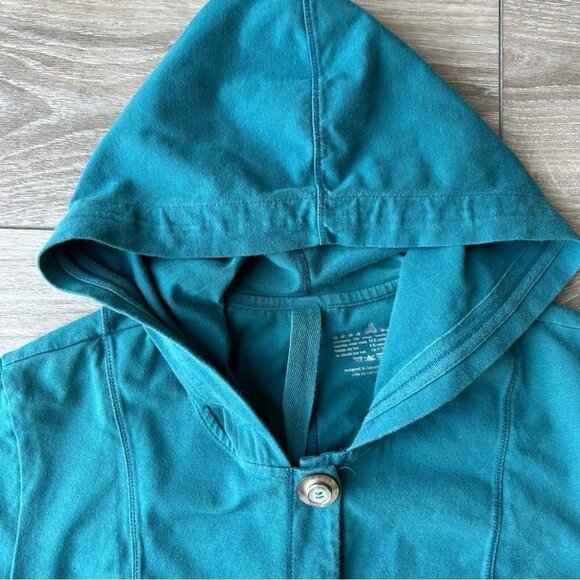 Neon Buddha Blue Stretch Cotton  Hooded Jacket - Picture 9 of 16
